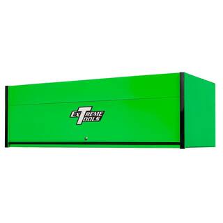 Extreme Tools RX Professional 72 in. 0-Drawer Extreme Power Workstation Hutch in Green with Black Handle RX723001HCGNBK