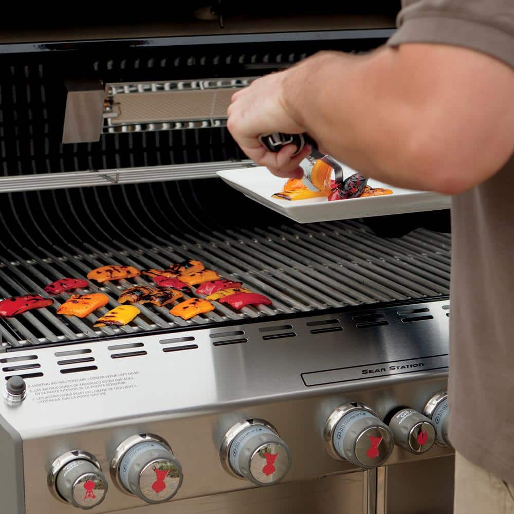 Weber Summit S-670 6-Burner Natural Gas Grill in Stainless Steel with Built-In Thermometer and Rotisserie 7470001