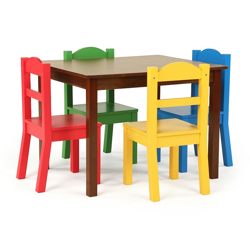 Humble Crew Kids Wood Table and 4 Chairs Set