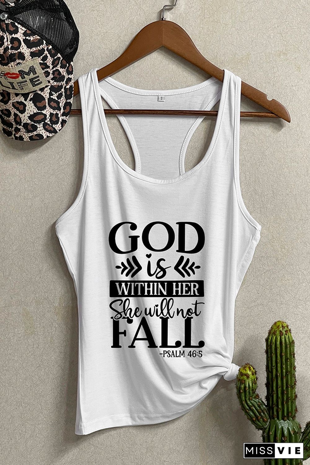 God is within her she will not fall Sleeveless Tank Top Wholesale