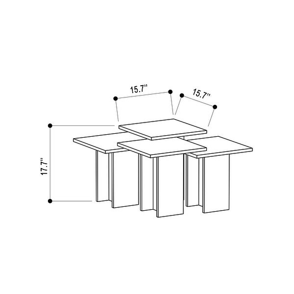 Clark Brown/White Modern Coffee Table