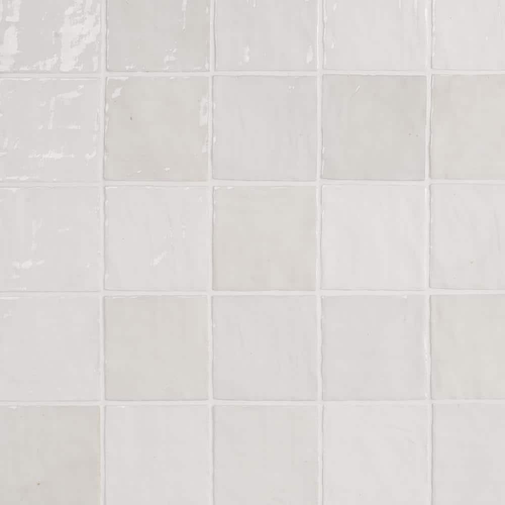 Ivy Hill Tile Kingston White 4 in. x 4 in. Glazed Ceramic Wall Tile (5.38 sq. ft.case) EXT3RD105190