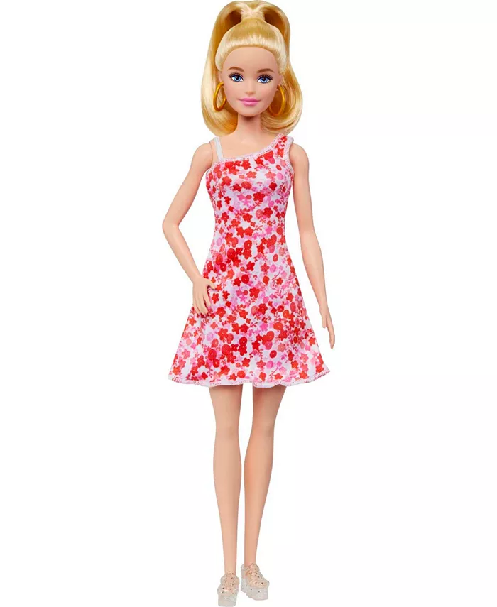 Barbie Fashionistas Doll 205 With Blond Ponytail and Floral Dress