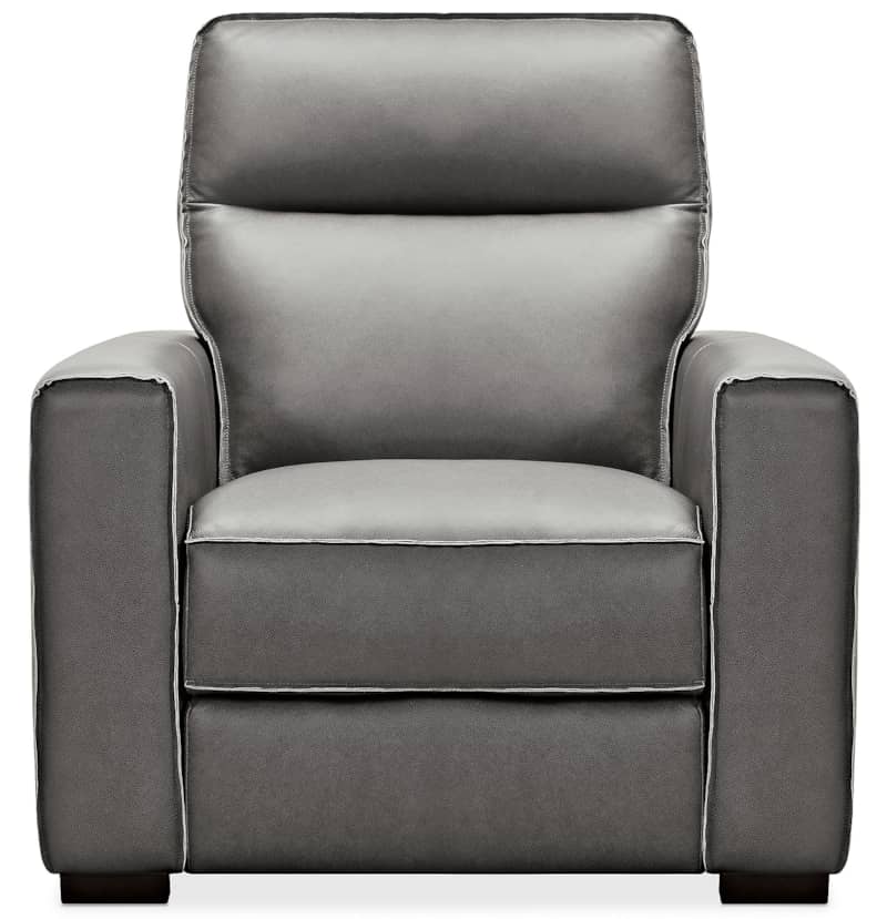 Hooker Furniture Living Room Braeburn Leather Recliner With Power Headrest