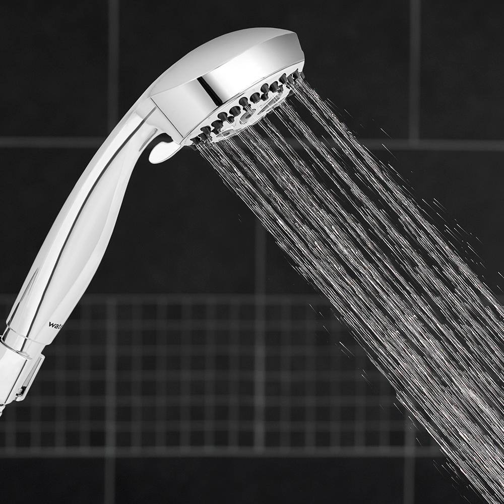 Waterpik 6-Spray Pattern with 1.8 GPM 3.3 in. Single Wall Mount Handheld Adjustable Shower Head in Chrome VSA-653E