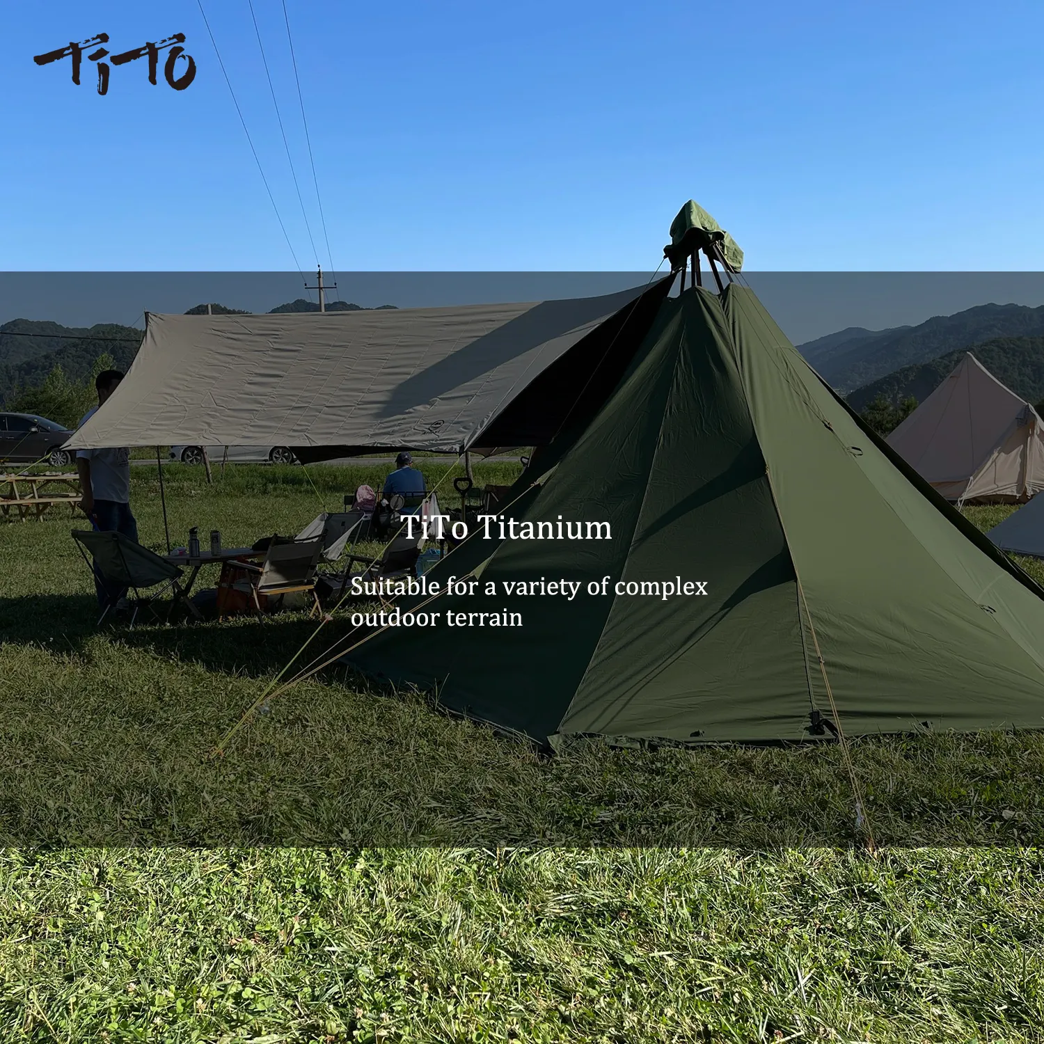 TiTo Titanium Windproof Tent Pegs Outdoor Camping Tent Nail Accessories Hiking Titanium Tent Stakes for Travel Bag 24cm