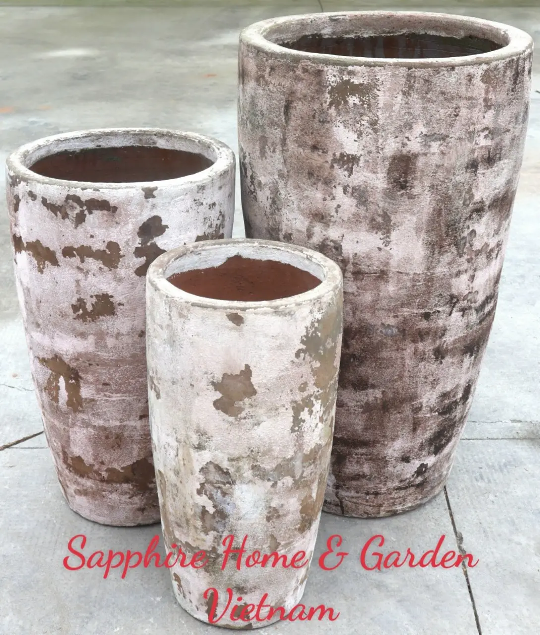 Vietnamese Ceramic Pots for Plants Garden outdoor pottery Large Rustic Atlantis Pots Mix with Glazed Pots wholesales distributor