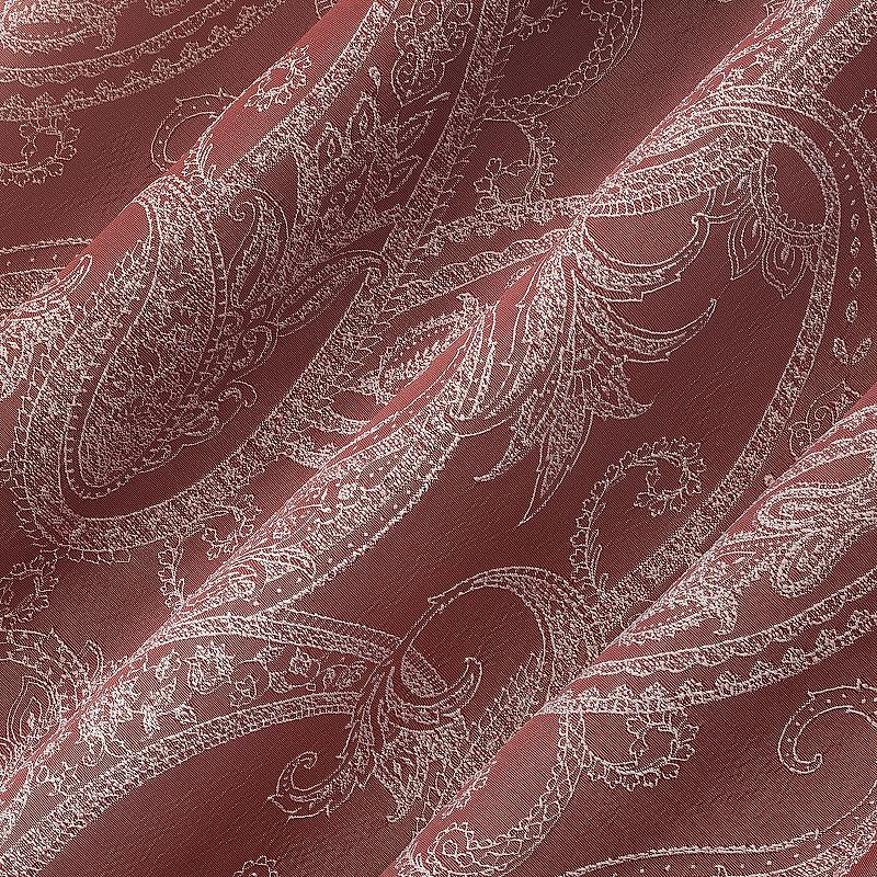 Sun Zero Pedra Paisley Embroidery 100% Blackout Single Curtain Panel