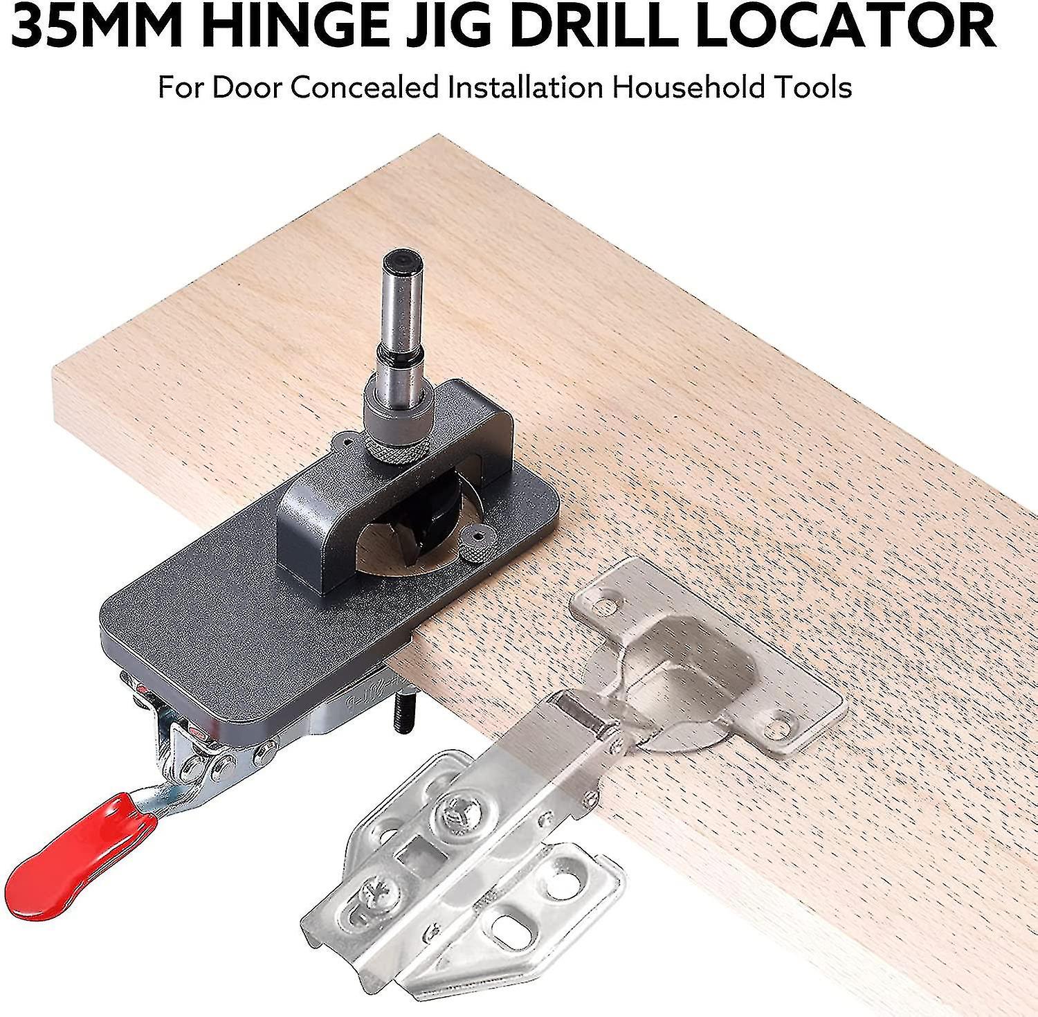 35mm Hole Opener Hinge Jig， 35mm Cabinet Hinge Jig Drilling Hole Puncher Accurate