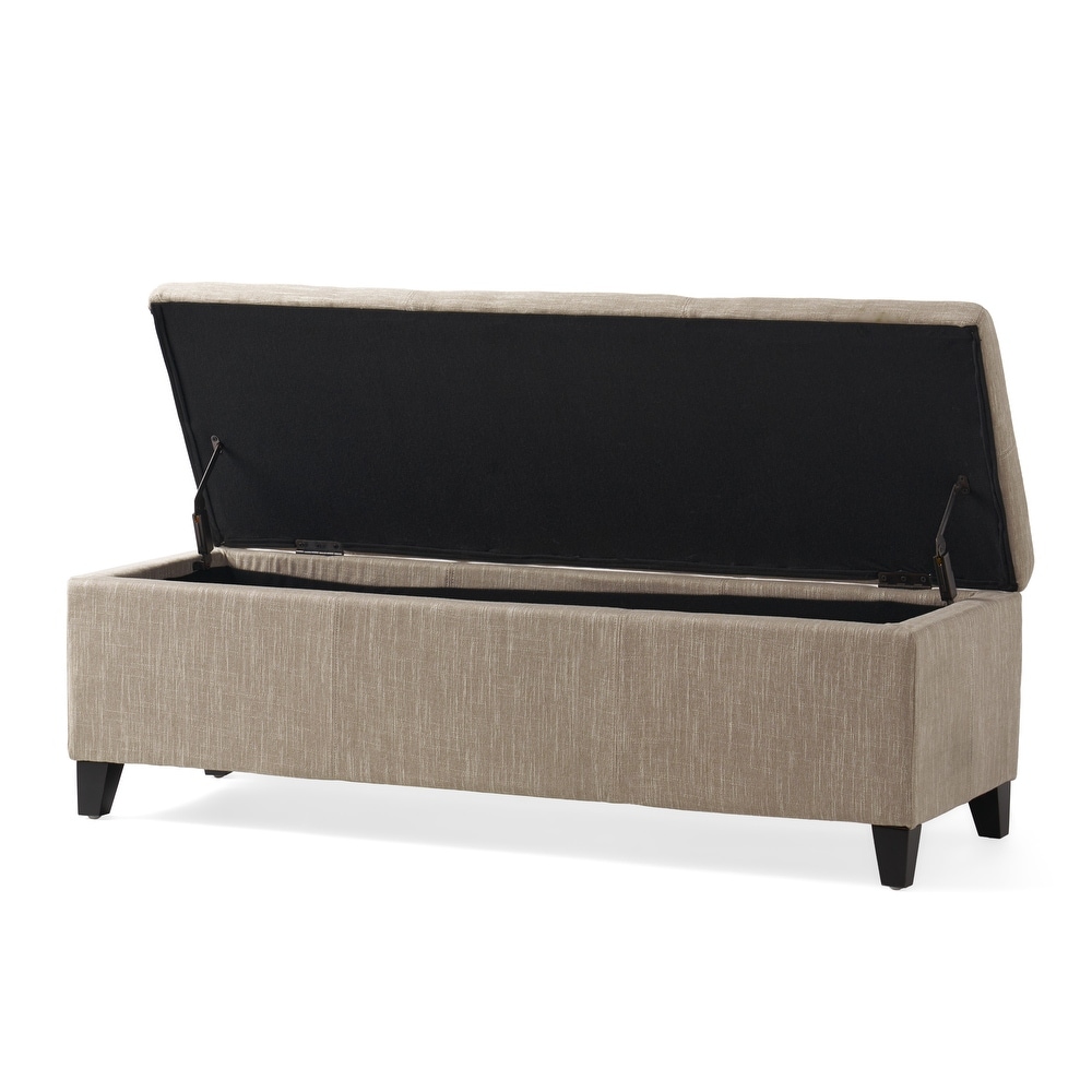 Lucinda Fabric Storage Ottoman Bench by Christopher Knight Home