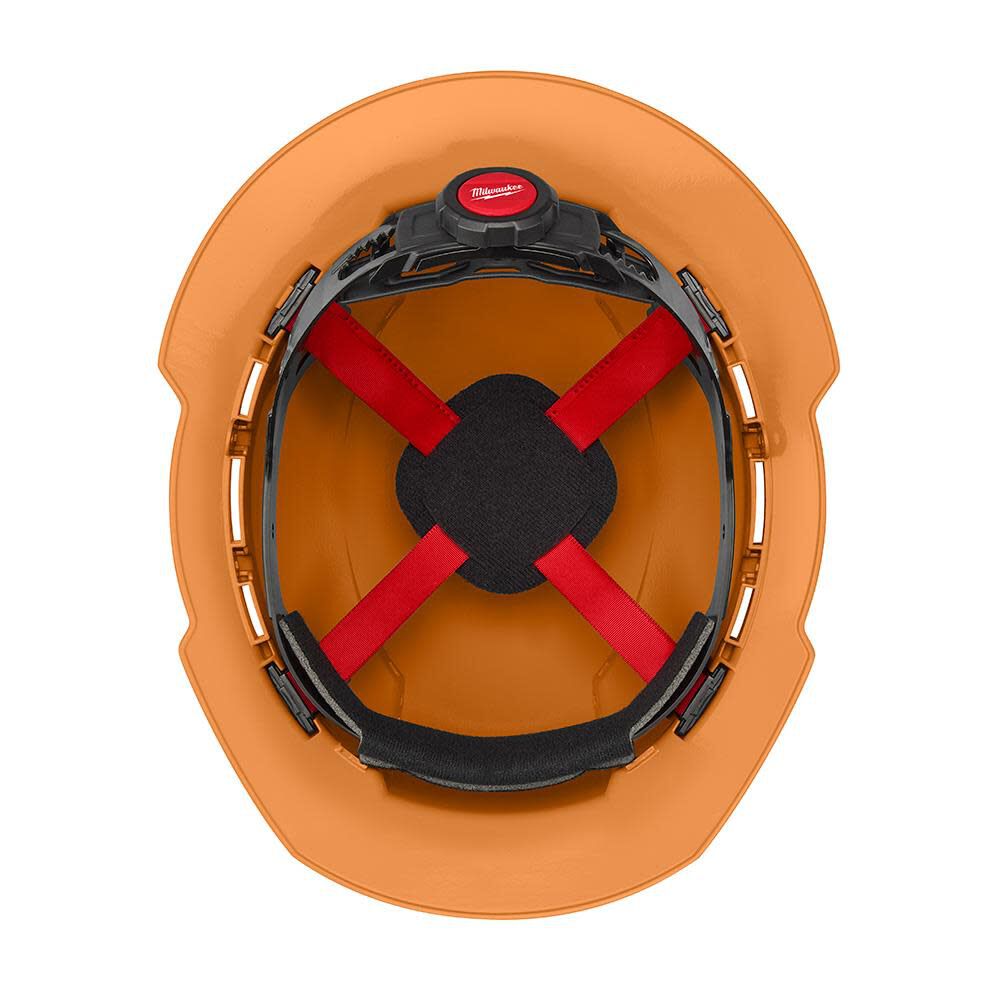 Milwaukee Orange Full Brim Vented Hard Hat with 4pt Ratcheting Suspension Type 1 Class C 48-73-1213 from Milwaukee