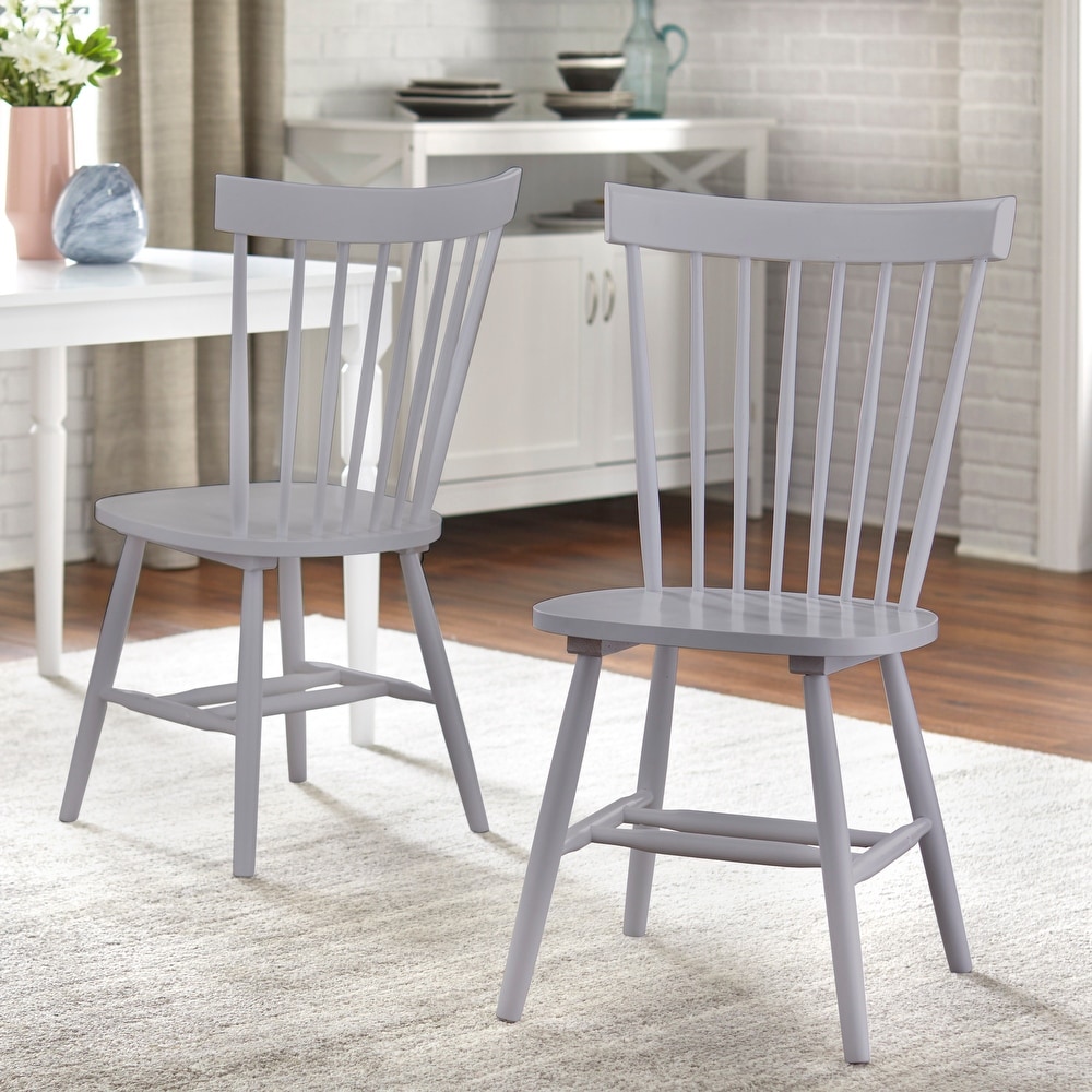 Simple Living Venice Solid Wood Spindle Dining Chairs (Set of 2)