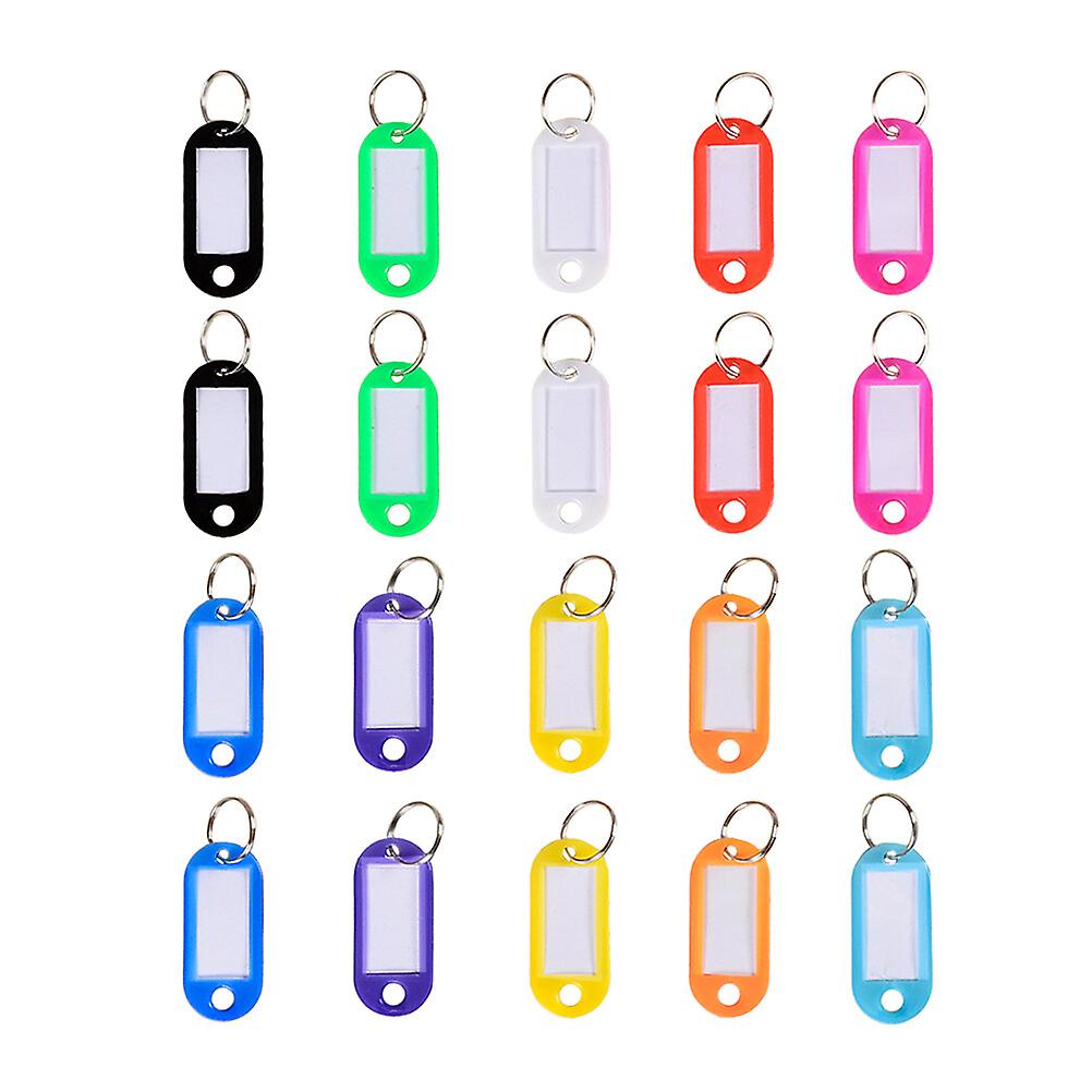 50pcs Key Tags Plastic Key Id Label Keys Classification Tags Key Chain Label