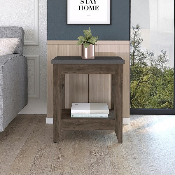 Estes Park Composite Wood Indoor Modern Side Table