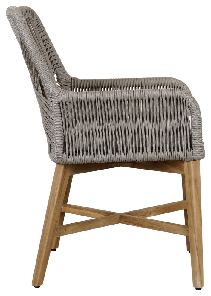 Marley Outdoor Dining Chair Ash Gray   Beach Style   Outdoor Dining Chairs   by Kosas  Houzz