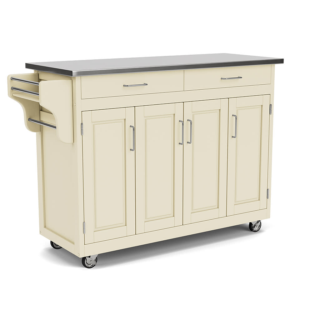 Create-a-Cart Off-White Kitchen Cart