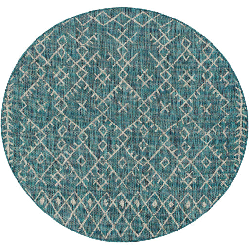 Eagean Modern Indoor/Outdoor Aqua Rug