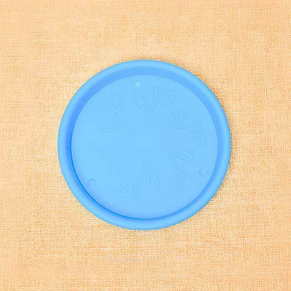 5.9 inch (15 cm) Round Plastic Plate for 6 inch (15 cm) Grower Pots (Sky Blue) (set of 6)