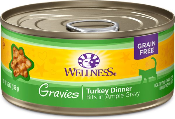 Wellness Natural Grain-Free Gravies Turkey Dinner Canned Cat Food