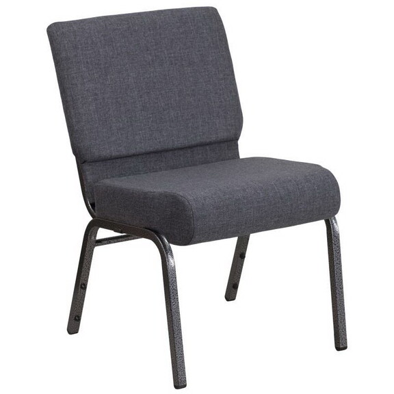 HERCULES Series 21W Church Chair in Dark Gray Fab...