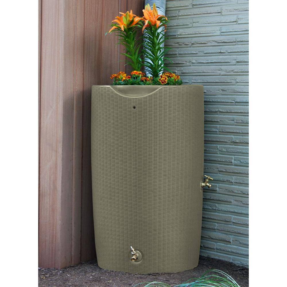 Good Ideas Impressions Bali 50 Gal. Desert Sand Rain Barrel IMP-B50-DES