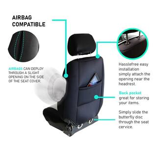 FH Group Neoprene Ultraflex 47 in. x 23 in. x 1 in. Seat Covers DMFB091102BLUE