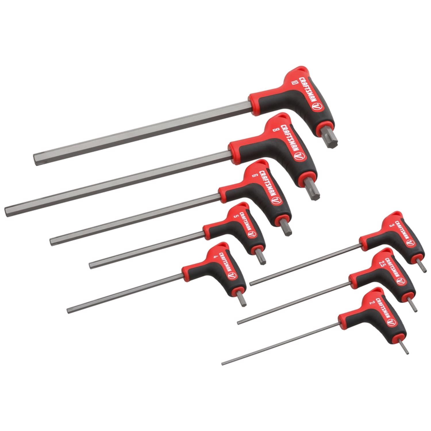 Craftsman V-Series X-Tract Technology Metric T-Handle Hex Key Set 8 pc