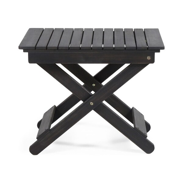 23 in. W x 18 in. H Foldable Outdoor Folding Acacia Wooden Side Table