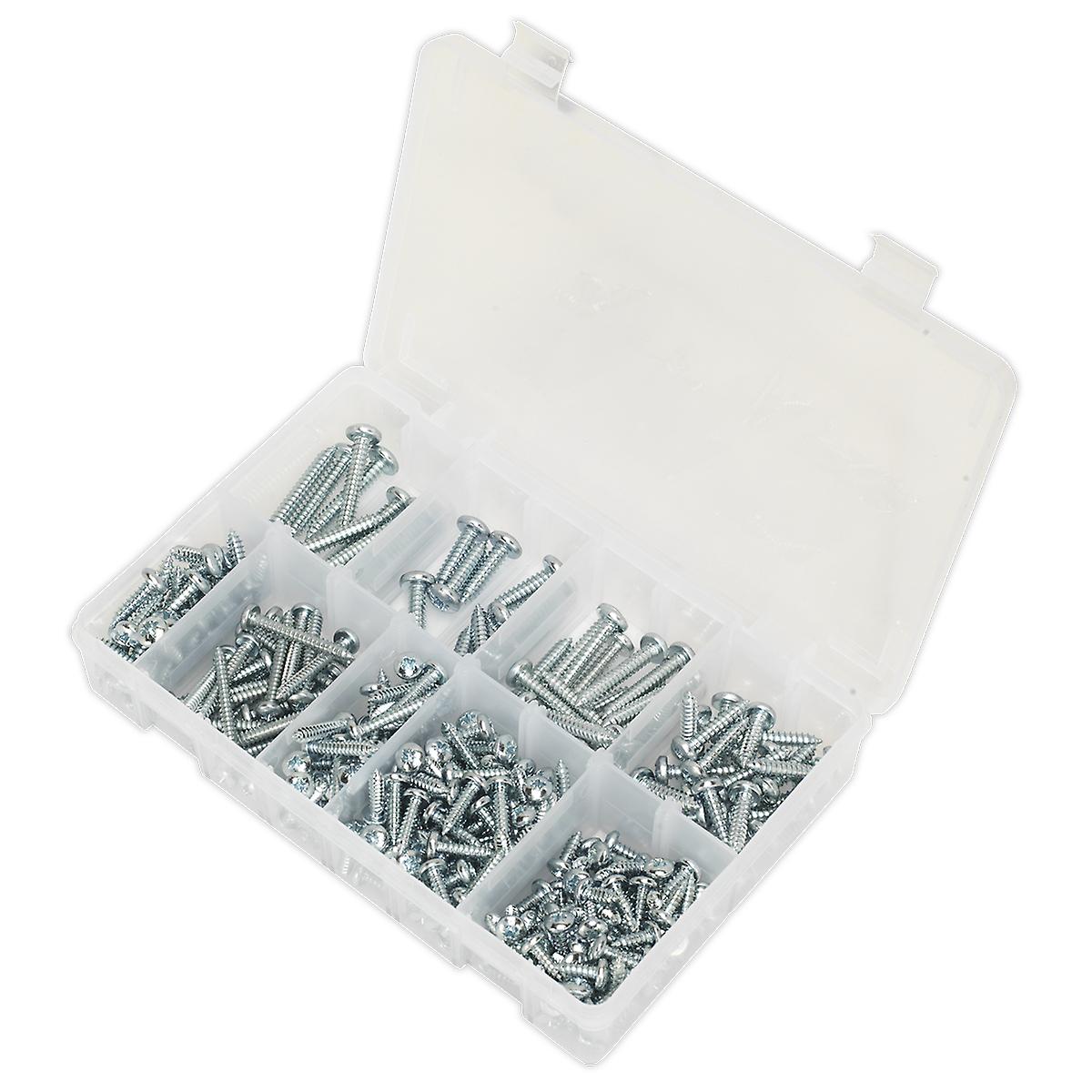 Sealey Ab064Stpp Self Tapping Screw Assortment 305Pc Pan Head Pozi Zinc