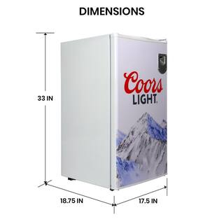 Koolatron 3.3 cu. ft. Coors Light Mini Fridge in White CL-90