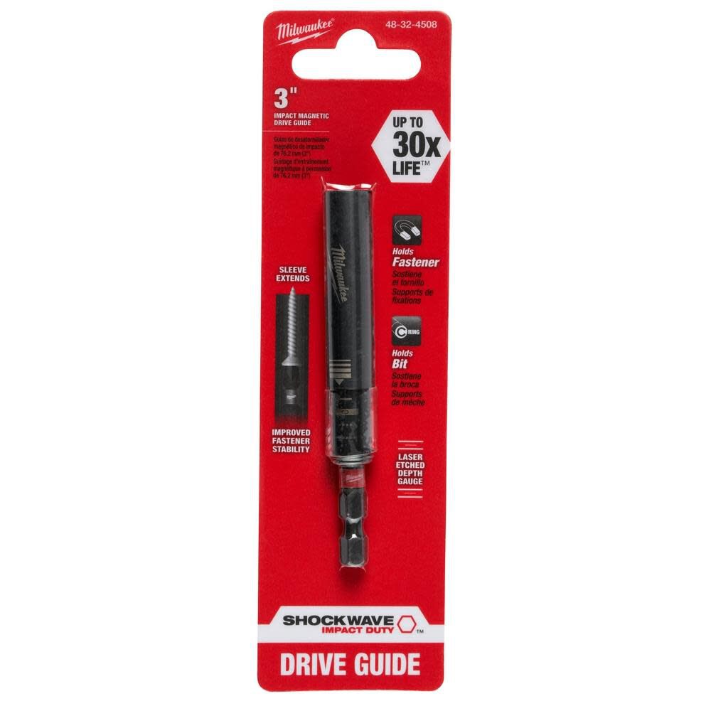 Milwaukee SHOCKWAVE 3 In. Magnetic Drive Guide 48-32-4508 from Milwaukee