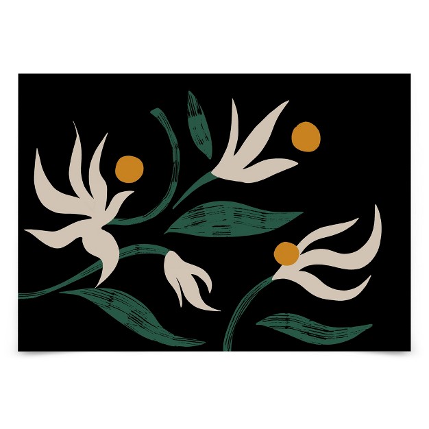 Americanflat Abstract Mid Century Wall Art Room Decor Abstract Flower By Arty Guava