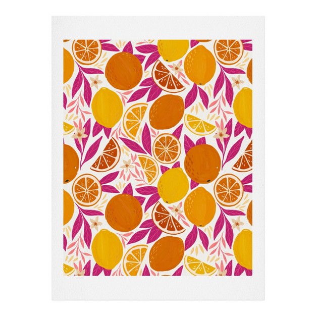 Avenie Citrus Fruits Pink Lemonade Art Print Society6