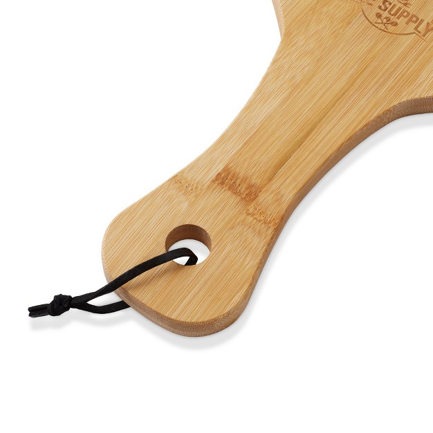 Pie Supply Bamboo Pizza Peel For Baking And Serving Wood Paddle Cutting Board With Handle And Hanging Strap