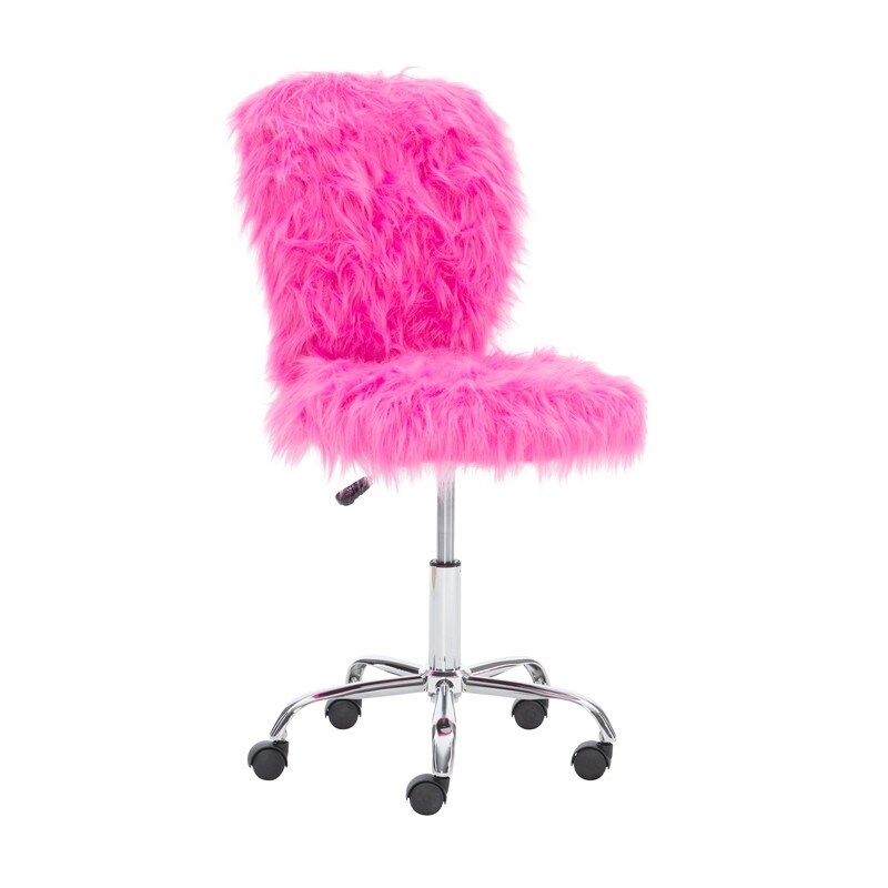 Clara Faux Fur Armless Office Chair