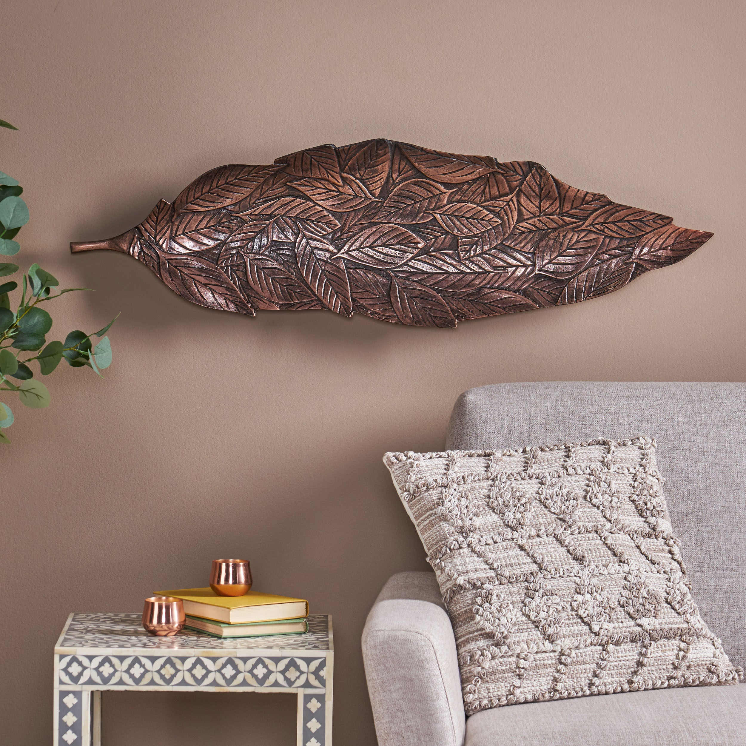 Ailey Handcrafted Aluminum Leaf Wall Decor