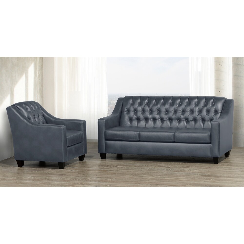 Keighley Top Grain Leather Sofa and Armchair Set