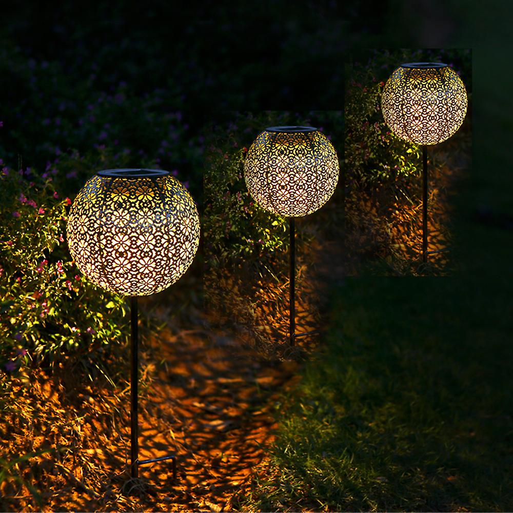 Calmgeek  Garden Solar Light Globe Stake Lawn Lamp Ip44 Water-resistant Outdoor Lights For Walkway Lawn Courtyard Path Warm White Led Landscape Lamps