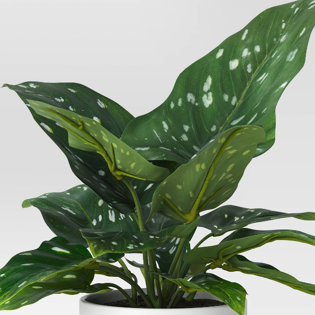 Artificial Calla Lily Leaf In Wood Planter