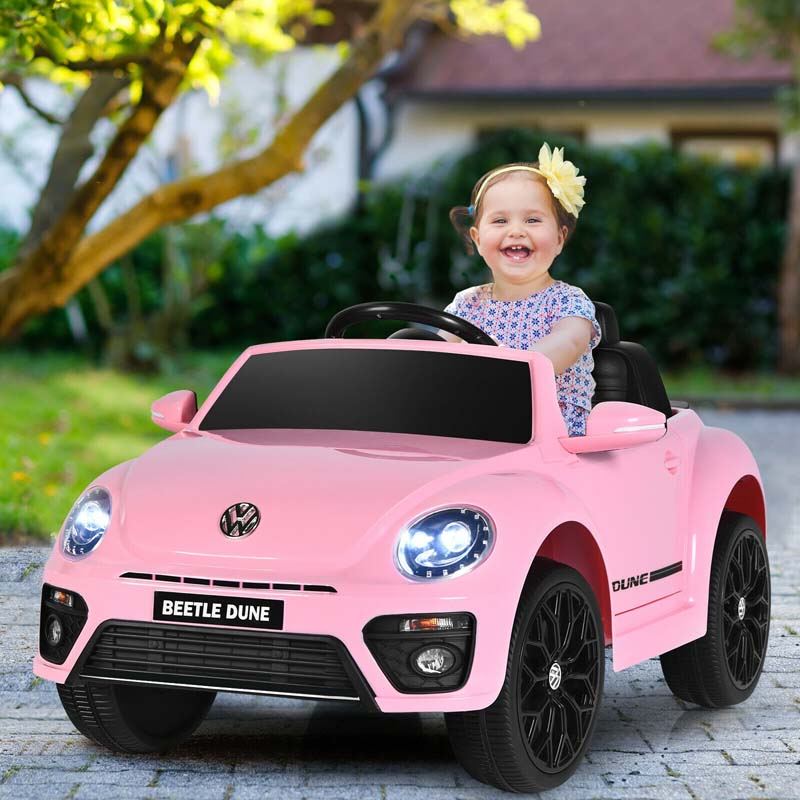 Licensed Volkswagen Beetle Ride-on Car 12V Battery Powered Vehicle Kids Riding Toy Car with Remote