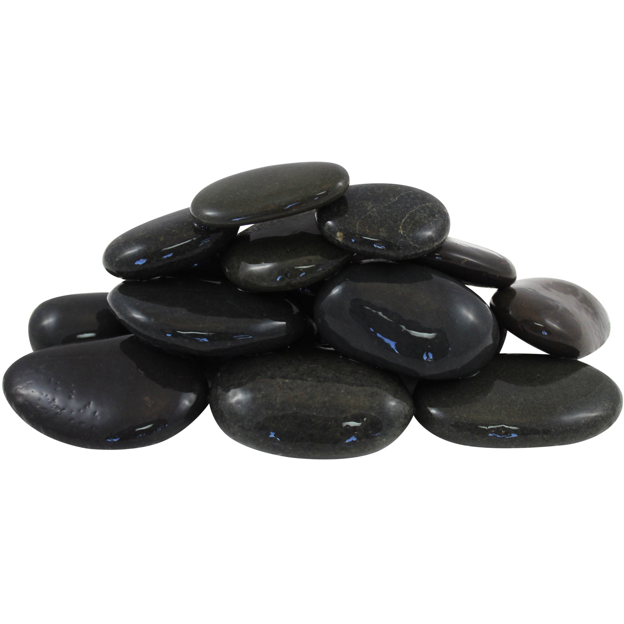 Rainforest Outdoor Decorative Natural Stones, Mexican Beach Pebbles, Grey, 1-3