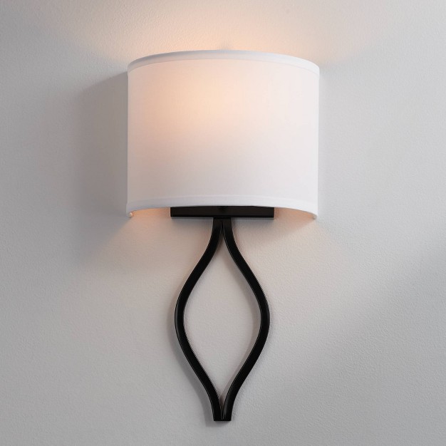 High Black Half Moon Wall Sconce