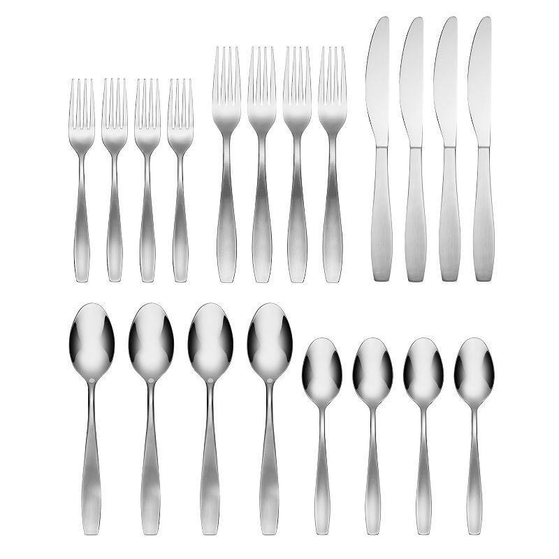 Cambridge Tyrus Satin Mirror 20-pc. Flatware Set