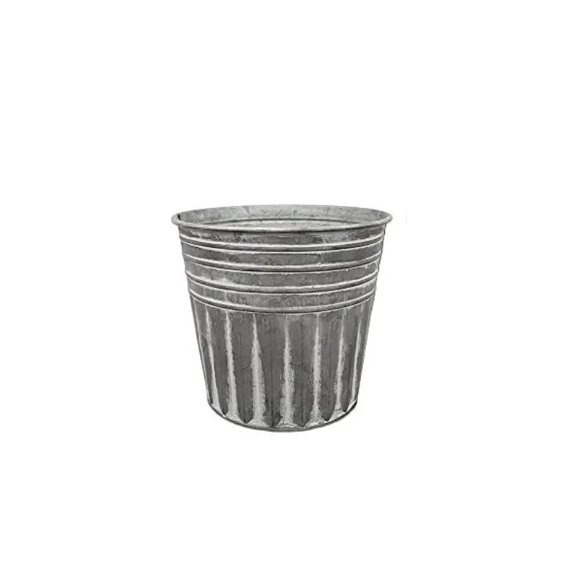 Top Selling Small Size Galvanized Flower Pots Best Quality Garden Decoration Metal Planter At Lowest Price