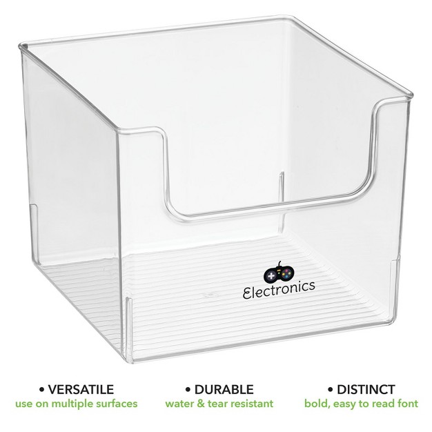 Mdesign Deep Plastic Home Storage Organizer Toy Bins 24 Labels