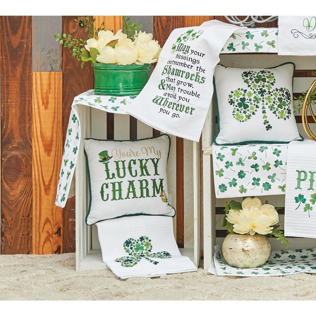 X 10 quot You x27 re My Lucky Charm Embroidered Petite Size Accent Throw Pillow St Patrick x27 s Day Themed