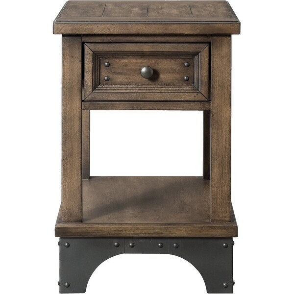 The Gray Barn Hatchery Gun Powder Grey 1-drawer Chairside Table