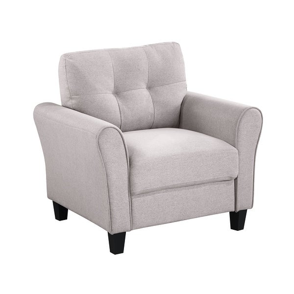 1-Seat Modern Accent Living Room Armchair Linen Upholstered Couch Furniture with Wood Frame and Durable Legs for Home or Office