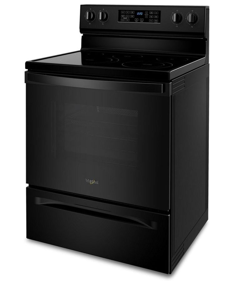 Whirlpool 5.3 Cu. Ft. Black Electric 5-In-1 Air Fry Oven