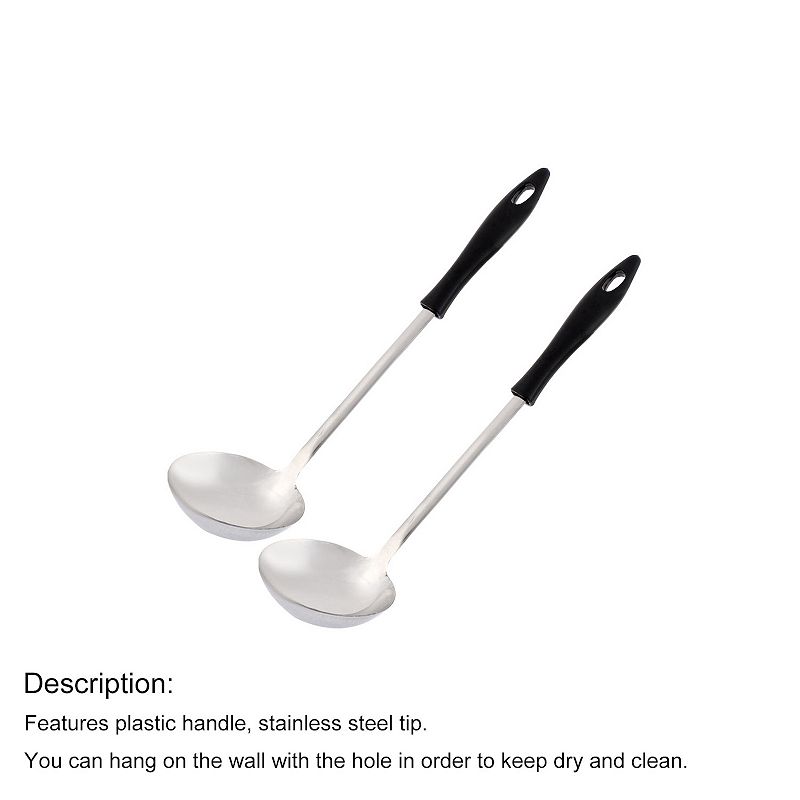 Kitchen Stainless Steel Gravy Stew Soup Spoon Ladle 2pcs